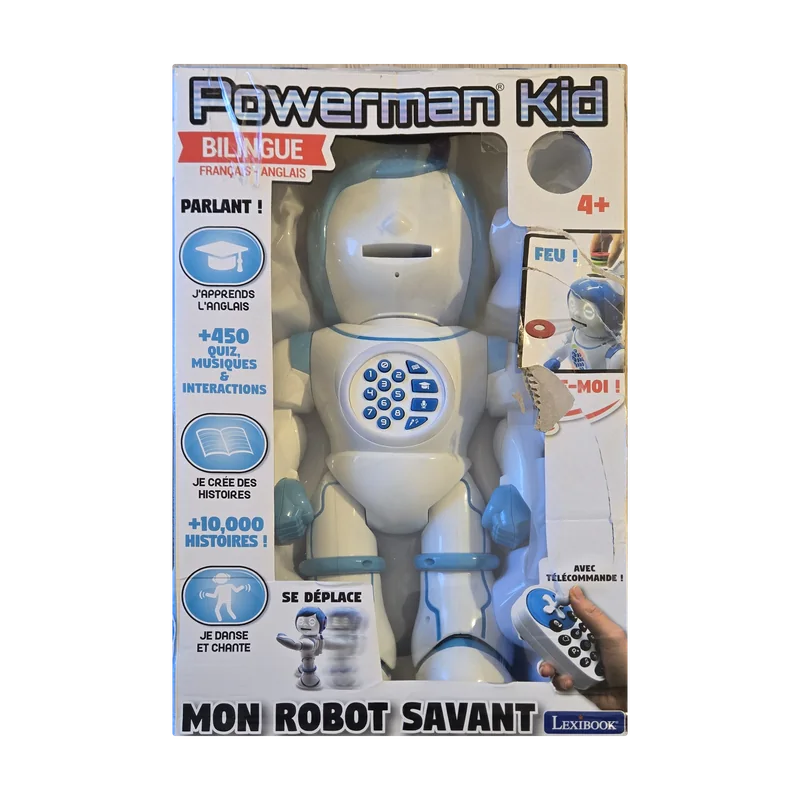 Lexibook Powerman Kid — Robot éducatif bilingue français-anglais