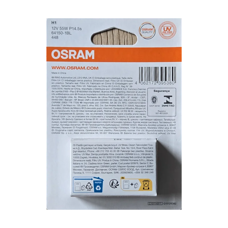 Osram Original — Ampoule halogène H1 12 V 55 W — vue 2