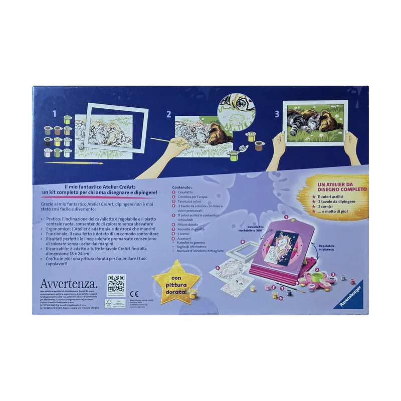 Ravensburger CreArt — Atelier de peinture Licornes avec chevalet — vue 2