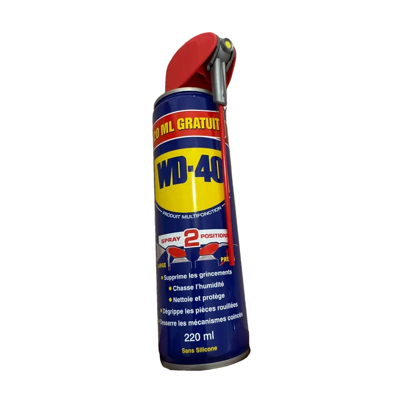 WD-40 Produit Multifonction — Spray Double Position 220 ml